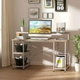 55 Inch Office Computer Desk Study Writing Workstation with Shelves