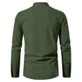 thumbnail image 3 of BVWKPCV Men's Line Cotton Retro Lace Up Shirts for Renaissance Pirate Medieval Viking Army Green XL, 3 of 4