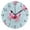 Black, variant on Pink Crabs Watercolor Bubbles Round Wall Clock Silent Analog Battery Operated Gold Pointer Home Decor 9.84" Diameter
