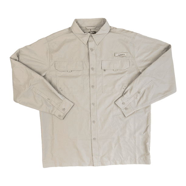 Habit Men's Kona Beach Long Sleeve River Shirt (Harbor Mist, S