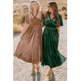 thumbnail image 4 of FOLUNSI Elegant Velvet Lace V-Neck Maxi Dress | Perfect for Events, 4 of 8