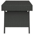 thumbnail image 2 of vidaXL Foldable Side Table Black 60x40x38 cm Poly Rattan, 2 of 5
