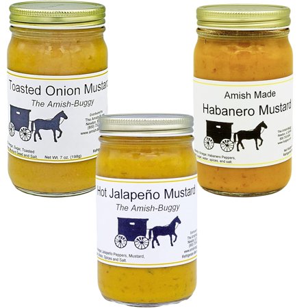 Assortment - Three 7 Oz Jars - Habenero, Roasted Garlic Mild Jalapeno