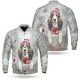 thumbnail image 3 of Playful Afghan Hound Welcomes Winter Snowy Day with Cardinal Bird All Over Print 3D Baseball Jacket Dog Lover Bomber Jacket Softball - 12017, 3 of 6