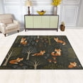 thumbnail image 2 of Yayeee Area Rugs for Living Room 5.2'x4' Non Slip Washable Bedroom Floor Carpet, Green Forest Fox Pattern, 2 of 5