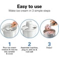 thumbnail image 3 of Electric Automatic Ice Cream Maker & Frozen Yogurt Machine, Makes Custard, Sorbet, Gelato and Sherbet, 4 Quart, White (68330N), 3 of 6