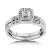 1/8 Cttw Diamond Square Bridal Set