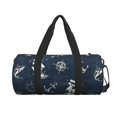thumbnail image 2 of Fotbe Vintage Marine Pattern Foldable Sports Gym Bag with Wet Dry Pocket, Ultralight Travel Bag, Large Capacity Duffel Bag, Splash Proof Carry on Bag, Overnight Bag, Weekender Bag, 2 of 8