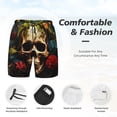 thumbnail image 3 of Balery Butterfly Flower Plant Skull Mens Swim Trunks Swim Shorts for Men Quick Dry Inseam Beach Shorts with Compression Liner Pocket-Large, 3 of 9
