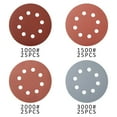 thumbnail image 2 of 100pcs Sanding Discs 5 Inch  Alumina Sanding Pads 8-Hole Sanding Paper Quick Change Sanding Sheet Polishing Sandpaper for Metal Wood Glass Car(10 Grit), 2 of 8