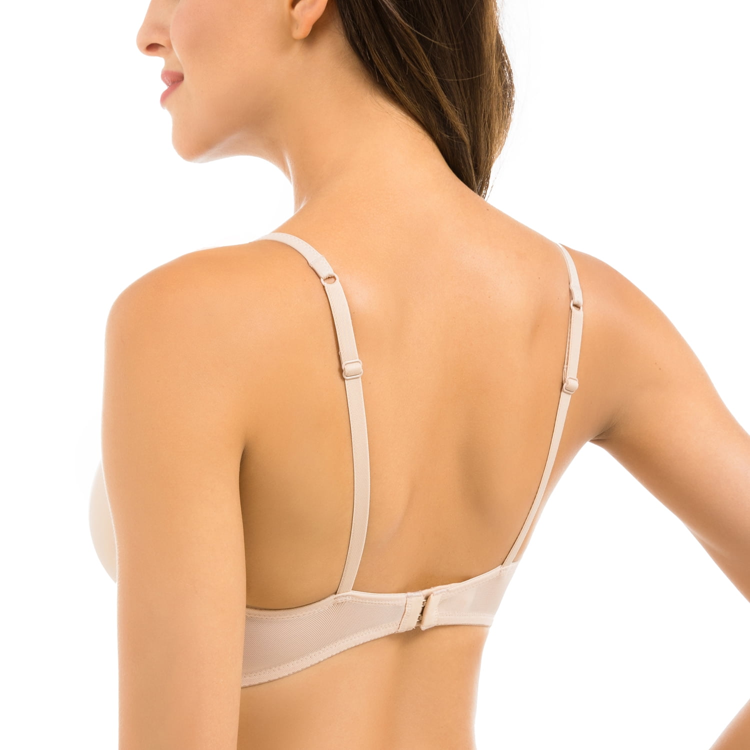 Delimira Women's Smooth Wire Free Lightly Padded Triangle Contour T-Shirt Bra