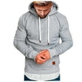thumbnail image 4 of Hoodie Men Warm Long Sleeve Hoodie Hooded Sweatshirt Top Outdoor Sweatshirt Hoodies Pullover for Men for Fall and Winter, 4 of 5