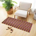 thumbnail image 6 of Haosy Pink and Orange Checkered Bathroom Rugs Non Slip Absorbent Soft Plush Quick Dry Bath Mat, 39"x20", 6 of 8