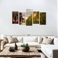 thumbnail image 3 of Elephant Stock Tuscan Red Wine Wall Art - Horizontal Multi Panel Canvas - Dining Room Wall Decor - Food And Drink Multi Panel - Green And Red Decor - 74" x 37", 3 of 8
