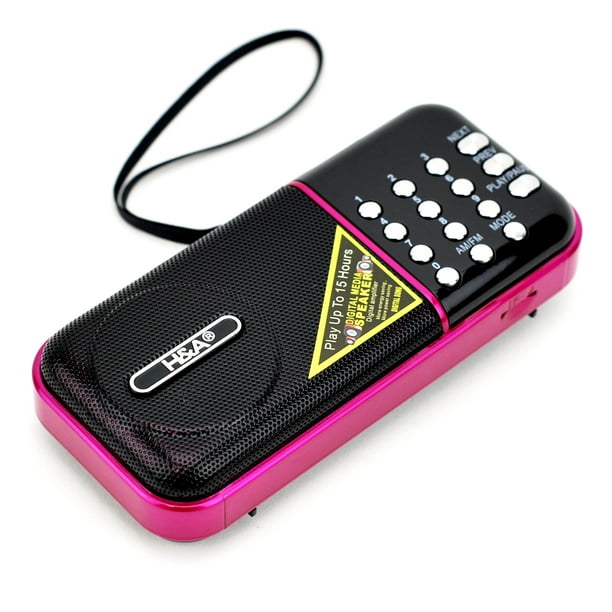 Fm Am Radio Pocket, Best Digital Portable Mp3 Player With Radio (pink
