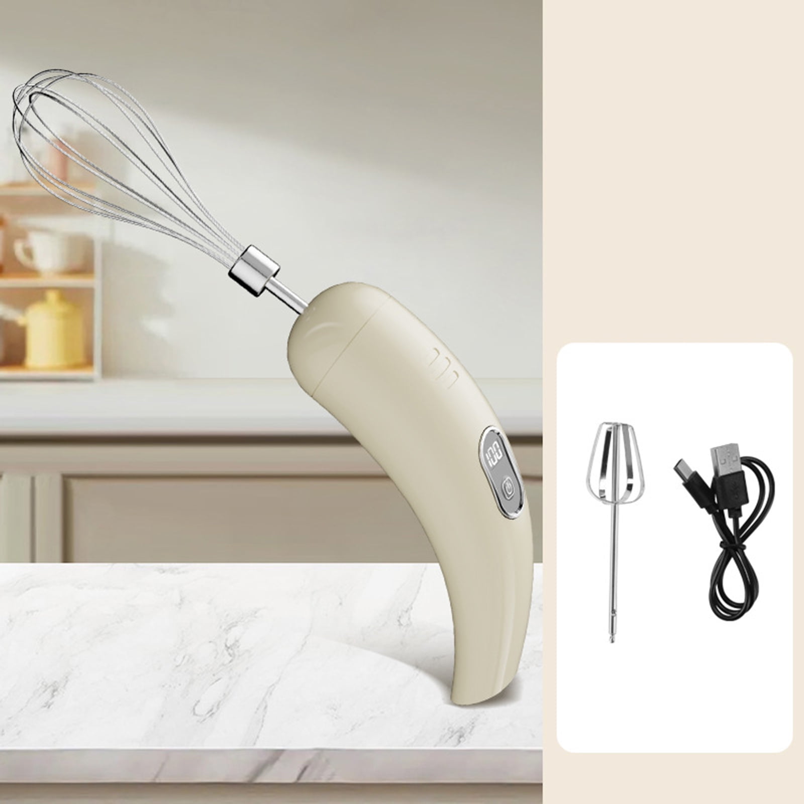 Egg Whisk Electric, Adjustable Wireless Beater, Kitchen Gadget Hand Blender, Cooking Baking Tool For Home Kitchen Cooking Details, Cake Dough Cream Batter Food Drink Protein Shake Use, 1 Set