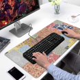 thumbnail image 2 of Long Mouse Pads for Desk,Pioneer Flower Floral Print Pattern Desk Mats on Top Of Desks, Desk Mouse Pad Extra Large with 3mm Non-Slip Base and Stitched Edge for Gaming,Office,Work,Home 31.5"x15.7", 2 of 6