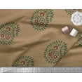 thumbnail image 3 of Soimoi Brown Cotton Voile Fabric Leaves,Floral & Paisley Block Print Fabric by the Yard 56 Inch Wide, 3 of 3