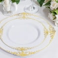 thumbnail image 2 of 175PCS Gold Plastic Plates - Disposable White Gold Party Plates & Pre Rolled Napkins with Cutlery for 25 Guests, 50Plates, 75Silverware, 25Cups, 25Napkin for Wedding & Party & Thanksgiving, 2 of 18
