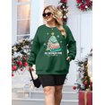 thumbnail image 2 of DEXIO Plus Size Christmas Sweatshirts for Women Cute Christmas Tree Graphic Long Sleeve Shirt Xmas Holiday Party Pullover Blouse,4X, 2 of 12