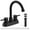 Matte Black, variant on Coliware 2-Handle Centerset Bathroom Sink Faucets, Lead-Free Stainless Steel Bathroom Faucet Monomando Brush Nickel with Pop-Up Drain 2 Water Supply Hoses for 3 Hole Sink, Close Faucet Bathroom Set