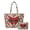 Bow Camo, variant on 2‑Piece Quilted Bag Set Colorful Lights Handbag & Pouch for Women Christmas Travel Tote Bag Lightweight Carry Design, for Daily Commute, Shopping Trips, Casual, Matching Small Storage Pouch