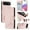 Pink, variant on For IPhone 17 6.3" RFID Blocking Protective Purse Case Cat Embossed Strong Magnetic Attachment/Closure, Card Slots/Pocket, PU Leather Flip Wallet Case With Hanging Rope,Pink,For iPhone 17