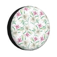 thumbnail image 1 of Balery Lilies Flowers Cubiertas para Neumáticos - Protector Resistente para Neumáticos de Camioneta, SUV, Remolque, Camper y RV-16 inch, 1 of 6