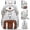 WHITE, variant on NomiLife Croc-Embossed, Waterproof, Large Capacity, 15.6 Inch Laptop Oxford Fabric Backpack, White