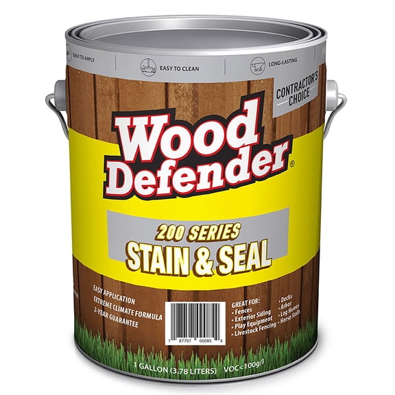 Wood Defender 200 Series Charcoal Grey Semi-Transparent Stain & Sealer Gallon