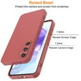 thumbnail image 3 of For Samsung Galaxy A55 5G Phone Case, Ebizware Shockproof Liquid Silicone Case Full-Body Protective Rugged Rubber Slim Cover with Microfiber Lining for Galaxy A55 5G (Red), 3 of 8