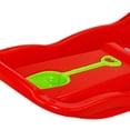 thumbnail image 6 of yotijay Snow Sled Sleigh Large with Brake Winter Snow Sledding Heavy Duty Winter Toy Red, 6 of 8