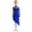 Blue, variant on Kids Girls Lyrical Dance Dress One Shoulder Long Sleeve Shiny Rhinestone Skirted Leotard Performance Dancewear Dusty Pink 6