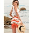 thumbnail image 5 of Swimsuit Coverup for Women Crochet Mesh Hollow Bathing Suit Cover Ups Color Stitching Beach Coverup Alsol Lamesa, 5 of 6