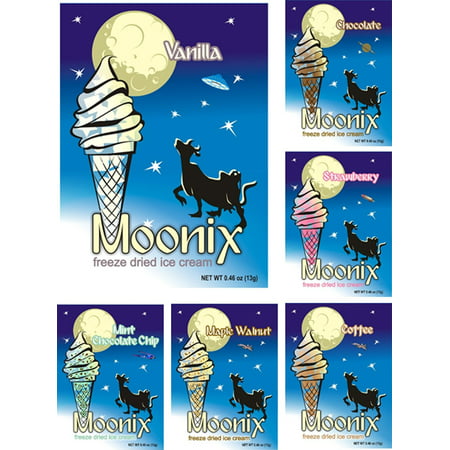 Moonix Freeze Dried Ice Cream. Variety pack. 10ct (Best Sellers) Best (Best Soy Ice Cream)