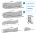 thumbnail image 2 of Estante magnético para especias para refrigerador, paquete de 8 estantes magnéticos para nevera, organizador de especias móvil con gancho, soporte para toallas de papel, soporte para, 2 of 6