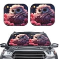 thumbnail image 2 of Saiise Cute Flower Owl for Foldable Car Sun Shades (2-Pack) Offer Sun Protection with an Easy-fold Design for Convenient Windshield Shading-Large, 2 of 6
