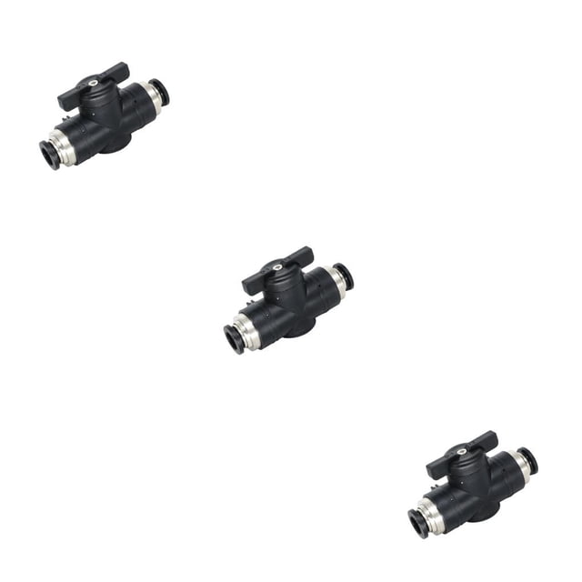 Scienceny Conector práctico Buen sellado Válvula manual a prueba de fugas Válvula de bola manual flexible de alta resistencia a la presión Negro Type1 NO1 Scienceny CBP439926