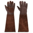 thumbnail image 1 of Guantes de jardinería largos Uxcell, guante de poda de rosas de cuero de vaca a prueba de espinas marrón M, 1 of 5
