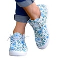 thumbnail image 5 of YOUYEDIAN Sneakers for Women Fashion Floral Print Round Toe Versatile Slip On Flats Casual Canvas Comfy Walking Shoes, 5 of 5