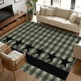 thumbnail image 2 of 5x8 Area Rugs, Sage Green Black Plaid Non-Skid Rubber Backing Large Rectangle Rugs - Living Room Bedroom Home Office, Vintage Star Buffalo Check Rustic Indoor Floor Mat Carpets Washable Rug, 2 of 9