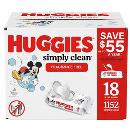 Huggies Natural Care Hypoallergenic Baby Wipes