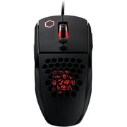Tt eSPORTS MO-VET-WDLOBK-06 Ventus Ambidextrous Laser Gaming Mouse with 3-Zone Red LED Illumination, 7 Programmable