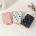 thumbnail image 2 of Classic Heart Pattern Short Clutch Wallet, Double Zipper Coin Purse, PU Leather Retro Credit Card Case Unisex Bag For Daily Use, 2 of 6