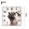 thumbnail image 2 of 12 Inch Wall Clock Battery Operated Silent Clock Decorative for Office, Kitchen, Outdoor, Living Room，Autumn Dog Puppy Pug Creative, 2 of 4