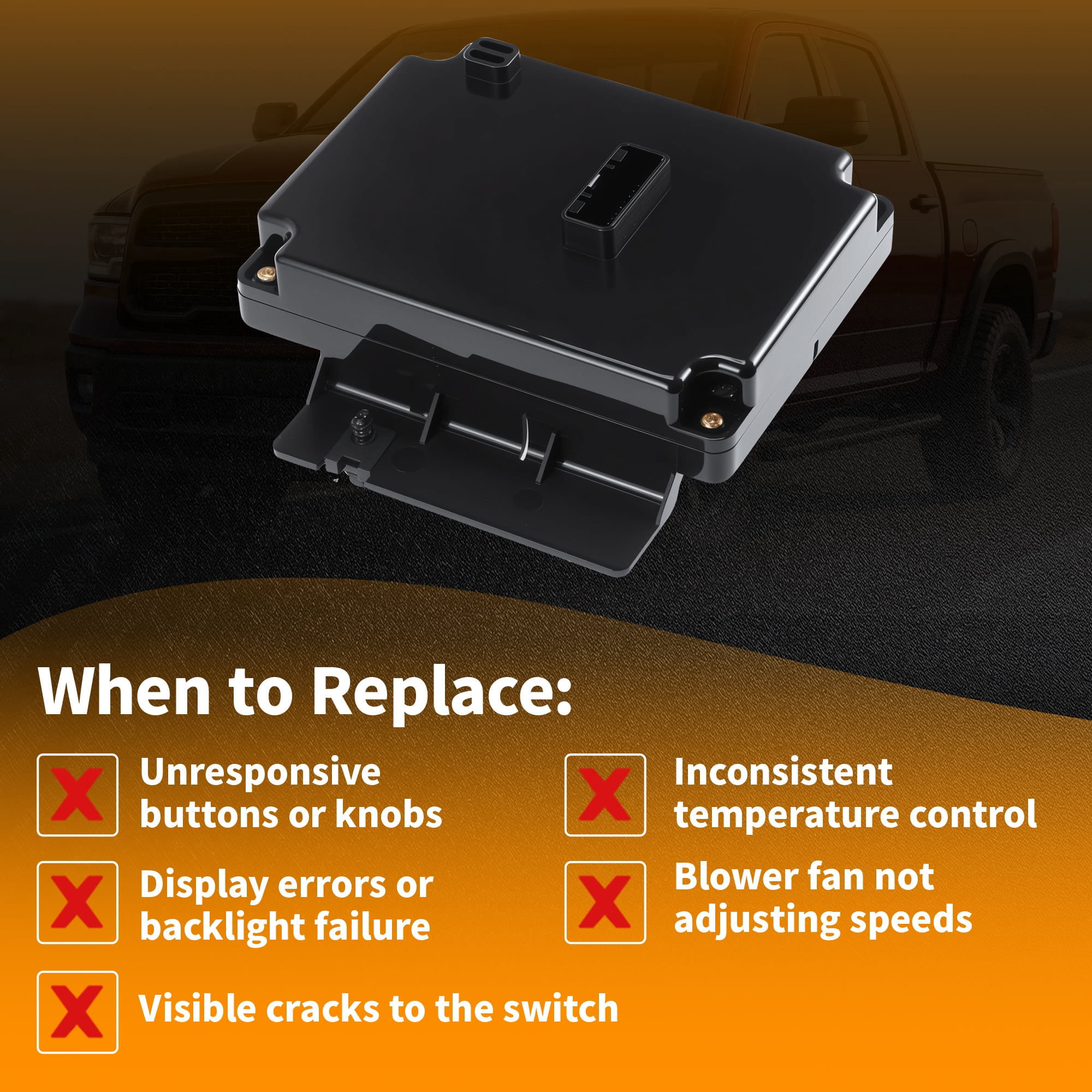 Unique Bargains AC Heater Climate Control Module for Dodge for Ram 1500 2014-2018