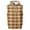 Khaki, variant on Delconic Mens Vintage American Style Hooded Sleeveless Zip Vest Casual Sports Plaid Print Fleece Lined Lightweight Outerwear Black L
