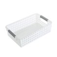 thumbnail image 1 of Cesta de lavandería de plástico Infidev con asas, compacta para dormitorios y hogar, multiusos para juguetes y artículos deportivos, ligera y ventilada., 1 of 8