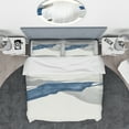 thumbnail image 3 of Designart 'Gouache Sapphire on Gray II' Geometric Duvet Cover Set, 3 of 4