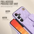 thumbnail image 5 of Dteck Crossbody Strap Case for Samsung Galaxy S24,Magnetic Leather Card Slots Women Case Shockproof Kickstand Back Cover with Shoulder Strap for Galaxy S24,Violet, 5 of 9